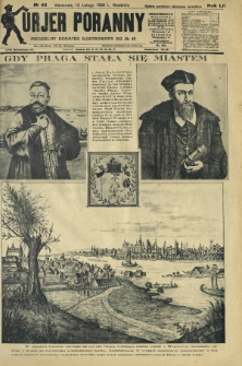 Kurjer Poranny : niedzielny dodatek ilustrowany do R.52, No 43 (12 lutego 1928)