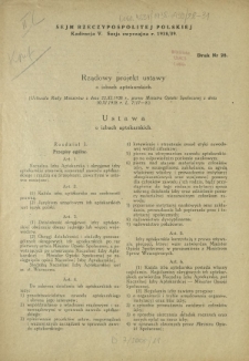 Rządowy projekt ustawy o izbach aptekarskich. Druk Nr 28