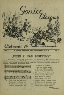 Goniec Obozowy : wiadomości dla internowanych R. 1 (1940)