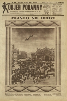 Kurjer Poranny : tygodniowy dodatek ilustrowany do R. 54, No 192 (20 lipca 1930)