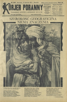 Kurjer Poranny : tygodniowy dodatek ilustrowany do R. 55, No 100 (12 kwietnia 1931)