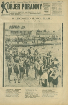 Kurjer Poranny : tygodniowy dodatek ilustrowany do R. 55, No 191 (12 lipca 1931)