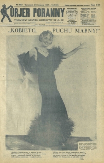 Kurjer Poranny : tygodniowy dodatek ilustrowany do R. 56, No 323 (20 listopada 1932)