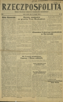 Rzeczpospolita : organ Polskiego Komitetu Wyzwolenia Narodowego. R. 1, nr 16 (18 sierpnia 1944)