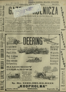 Gazeta Rolnicza : pismo tygodniowe ilustrowane. R. 66, nr 13 (26 marca 1926)
