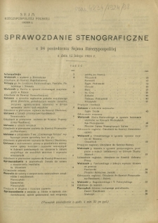 Sprawozdanie Stenograficzne z 98 Posiedzenia Sejmu Rzeczypospolitej z dnia 12 lutego 1924 r. (I Kadencja 1922-1927)