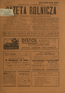 Gazeta Rolnicza : pismo tygodniowe ilustrowane. R. 76, nr 4 (24 stycznia 1936)