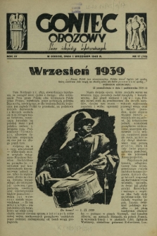 Goniec Obozowy : pismo żołnierzy internowanych R. 4, Nr 17 (1 września 1943)