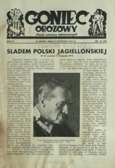 Goniec Obozowy : pismo żołnierzy internowanych R. 4, Nr 22 (15 listopada 1943)