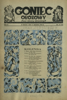 Goniec Obozowy : pismo żołnierzy internowanych R. 4, Nr 24 (15 grudnia 1943)