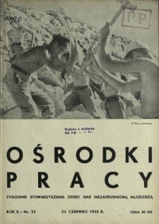 Ośrodki Pracy : tygodnik Stowarzyszenia Opieki nad Nieztrudnioną Młodzieżą R. 2, Nr 25 (23 czerwiec 1935)