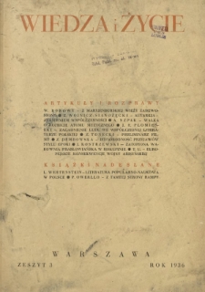 Wiedza i Życie : miesięcznik poświęcony sprawie kultury i oświaty R. 11, z. 3 (marzec 1936)