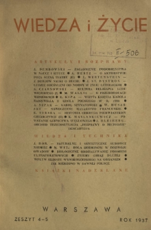 Wiedza i Życie : miesięcznik poświęcony sprawie kultury i oświaty R. 12, z. 4/5 (kwiecień/maj 1937)