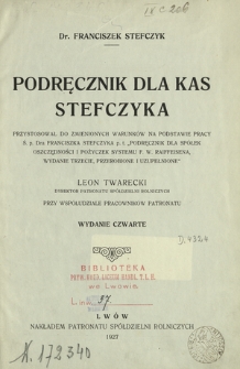 Podręcznik dla kas Stefczyka