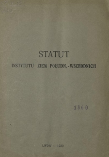 Statut Instytutu Ziem Połudn.-Wschodnich