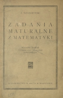 Zadania maturalne z matematyki