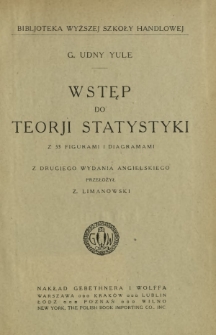 Wstęp do teorji statystyki