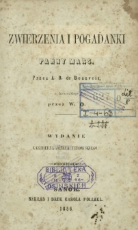 Zwierzenia i pogadanki panny Mars