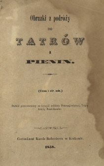 Obrazki z podróży do Tatrów i Pienin