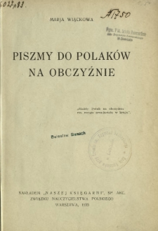 Piszemy do Polaków na obczyźnie