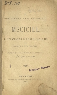 Mściciel : z opowiadań o królu Janie III