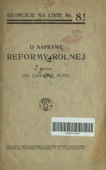 O naprawę reformy rolnej