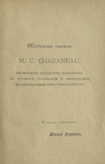 Antologia prowansalska : wybór poezyi trubadurów i felibrów XI-XIX wieku
