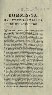 Uniwersał względem przedłużoney Raty Marcowey 1790. i wnoszenia nowey Ofiary podymnego
