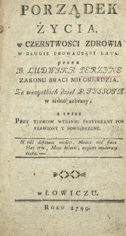 Porządek Życia w Czerstwosci Zdrowia W Długie Prowadzący Lata