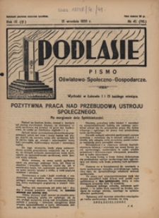 Podlasie : pismo oświatowo-społeczno-gospodarcze R. 4 (9) nr 41 (116)