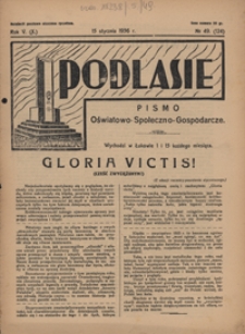 Podlasie : pismo społeczno-gospodarczo-oświatowe R. 5 (10) nr 49 (124)