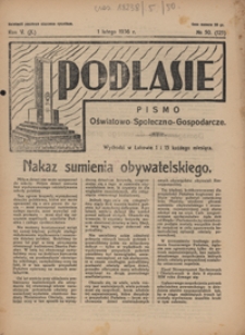 Podlasie : pismo społeczno-gospodarczo-oświatowe R. 5 (10) nr 50 (125)