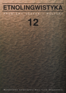 Etnolingwistyka : problemy języka i kultury. 12