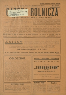 Gazeta Rolnicza : pismo tygodniowe ilustrowane. R. 76, nr 43 (23 października 1936)