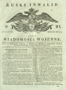 Ruski Inwalid czyli wiadomości wojenne. 1818, nr 24 (29 stycznia)