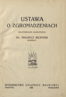 Ustawa o zgromadzeniach