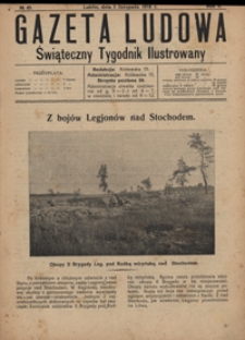 Gazeta Ludowa : świąteczny tygodnik ilustrowany 1916-11-05, R. 2, nr 45