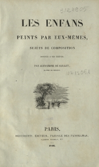 Les enfans peints par eux-mêmes, sujets de composition donné a ses élèves