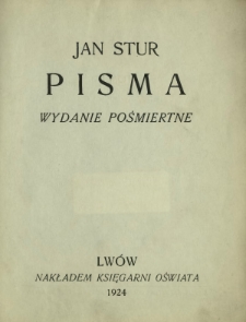 Pisma : wydanie pośmiertne
