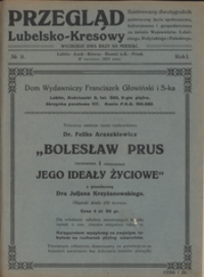 Przegląd Lubelsko-Kresowy : ilustrowany dwutygodnik poświęcony życiu społecznemu, kulturalnemu i gospodarczemu na terenie województw: lubelskiego, wołyńskiego i poleskiego R. 1, nr 9