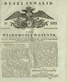 Ruski Inwalid czyli wiadomości wojenne. 1817, nr 280 (30 listopada)