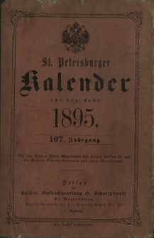 St. Petersburger Kalender auf das Jahr nach Christi Geburt ...