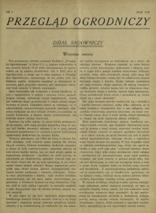 Przegląd Ogrodniczy R. 12, Nr 5 (1929)
