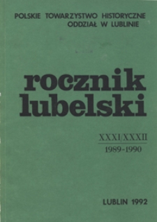 Rocznik Lubelski T. 31/32 (1989-1990)