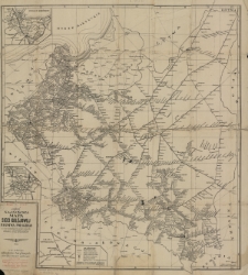 Najnowsza mapa sieci kolejowej państwa polskiego z oznaczeniem wszystkich stacji i przystank&oacute;w oraz podaniem odległości taryfowych pomiędzy stacjami węzłowymi