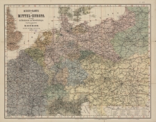 Reisekarte von Mittel-Europa : mit Angabe der Bahnstationen und Postverbindungen