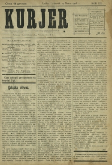 Kurjer / redaktor i wydawca Stanisław Korczak. - R. 3, nr 66 (19 marca 1908)