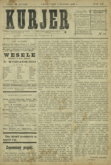 Kurjer / redaktor i wydawca Stanisław Korczak. - R. 3, nr 78 (3 kwietnia 1908)