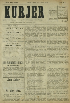 Kurjer / redaktor i wydawca Stanisław Korczak. - R. 3, nr 125 (3 czerwca 1908)