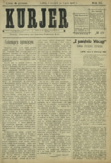 Kurjer / redaktor i wydawca Stanisław Korczak. - R. 3, nr 171 (30 lipca 1908)